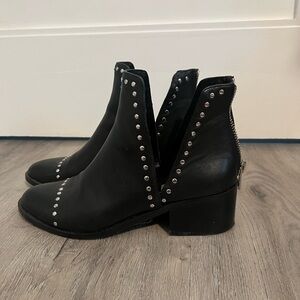 Steve Madden Black Studded Booties